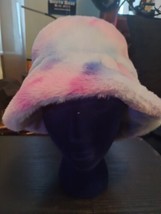 Colorful Soft Plush Women Cute Winter Bucket Hat Wide Brim Fluffy  Faux ... - £11.53 GBP