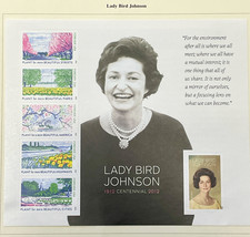 2012 Lady Bird Johnson stamp set of 6 - £7.97 GBP
