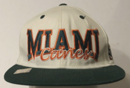 $20 Vintage Miami Hurricanes NCAA Sebastian Ibis White Green Cap Hat 1 Size New - £16.47 GBP