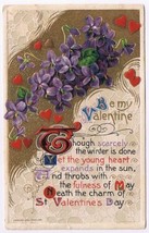 Postcard Embossed Be My Valentine Young Heart Expands The Sun John Winsch 1910 - £7.10 GBP