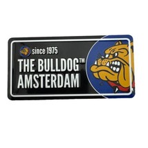 Vintage Magnet The Bulldog Amsterdam Since 1975 Cartoon Bulldog 3x1.5 in - $14.84