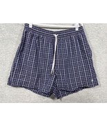Polo Ralph Lauren Mens Navy Plaid Swim Shorts Trunks Mesh Liner L - $15.57