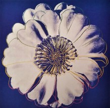 Andy Warhol Flower (Blue &amp; White) POP Art lithograph #UniqueGift Andy Warhol Art - £141.32 GBP