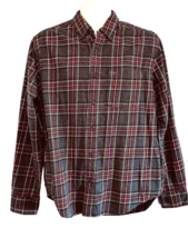 Eddie Bauer Men&#39;s Button Up Plaid Flannel Shirt Size Large Long Sleeves ... - $22.65