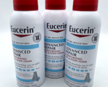 3 Eucerin Advanced Repair Moisturizing Leg &amp; Foot Foam Very Dry Rough Sk... - $32.71