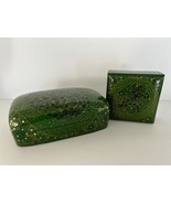 Matching Pair Vintage Hand Painted Kashmir India Lacquered Boxes - $45.00