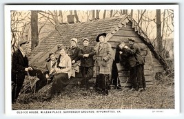 W.E. Burgess Old Ice House Cabin McLean Place Appomattox Virginia Photo Postcard - £94.51 GBP