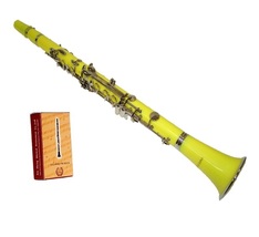Merano B Flat 17 Keys Clarinet,Case,Mouthpiece,Reed+Extra 10 Reeds-Yellow - $86.99