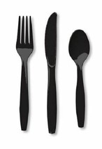 Black Velvet Heavy Duty 24 Ct Cutlery Forks Knives Spoons - £3.15 GBP