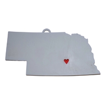Nebraska State Lincoln Heart Ornament Christmas Decor USA PR244-NE - $4.99