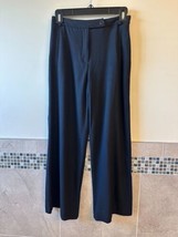 NWOT ARMANI COLLEZIONI Black Cotton Blend Dress Pants SZ 2 Made in Italy - £58.14 GBP
