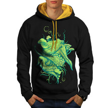 Wellcoda Octopus Beast Mens Contrast Hoodie, Sea personage Casual Jumper - $39.36