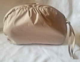 Cole Haan Toiletry Bag Beige Travel Zippered Pouch - Foldable Lightweight - $13.99