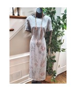 Norton McNaughton Women&#39;s Gray Round Neck Short Sleeve Long Maxi Dress S... - $37.74 CAD