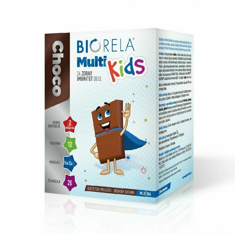 Primary image for BIORELA CHOCO MULTI KIDS 20 bars for immune system