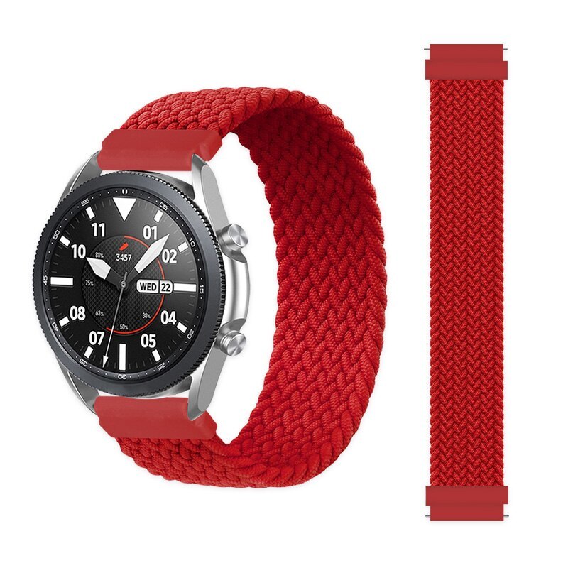 Primary image for 20mm 22mm Braided Solo Loop Samsung Galaxy active 2/watch 3/46mm/42mm/Gear S3 br