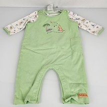 Baby Vintage Carter&#39;s John Lennon Green Kangaroo Turtle Overalls Set Out... - $29.69