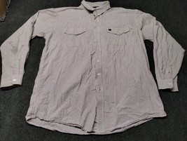 Cinch Button Down Shirt Mens XXL Gray Plaid Long Sleeve Pocket - £18.09 GBP
