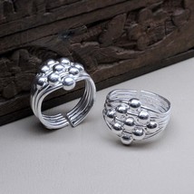 Real 925 Silver Indian Bridal Women Statement Toe Ring Pair - £40.08 GBP