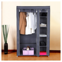 67&quot; Portable Clothes Closet Wardrobe with Non-woven Fabric and Hanging Rod Quick - $64.94