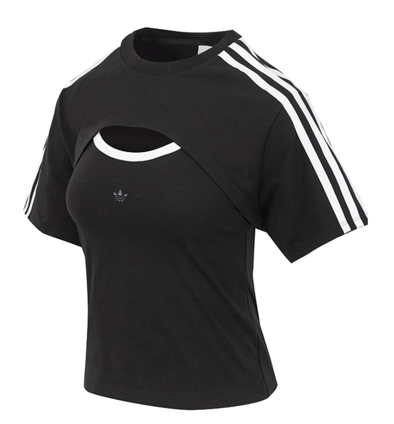 adidas Originals Cutout Cali T-Shirt Women&#39;s Sports Casual Top Lifestyle... - $76.41