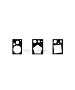 Unique Laser-Cut Black Acrylic Ring, Geometric Kandinskij-Inspired Desig... - $187.20 MXN