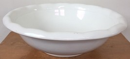 Vtg Homer Laughlin Large 15.25&quot; Bowl Wash Basin White Porcelain Glazed Crazing - £71.93 GBP