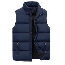 Winter Men Vest Parkas Cotton Casual Sleeveless Stand Thick Clothes Soli... - $19.99