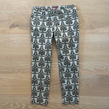 Anthropologie Cartonnier Charlie Ankle Pants Silver Gray Brocade sz 0 - $34.99