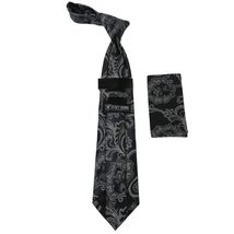 Men's Stacy Adams Tie and Hankie Set Fancy Woven Silky Satin #SAT133 image 2