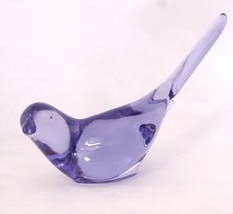 Vintage Fenton Clear Lavender Purple Art Glass Bird of Happiness Figurine - $44.00