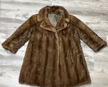 Vintage Brown Mink Fur Coat Jacket Womens L Pastel Stroller Let Out Cana... - $192.00
