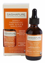 SASHAPURE Deeply Therapeutic Hair Scalp &amp; Skin Elixir- Organic Hair Seru... - £16.71 GBP
