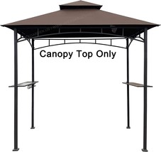 Model L-Gg001Pst-F 8&#39; X 5&#39; Brown Double Tiered Canopy Grill Bbq Gazebo (Top - £55.89 GBP