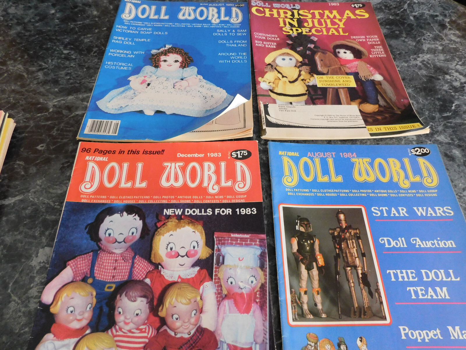 National Doll World Magazine lot of 10 1980 - 1986 - $9.99
