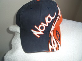 Chevy Nova Blue/White/Orange flames on a new ball cap w/tags - $24.00