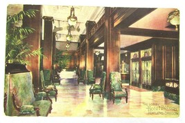 Oregon Portland Hotel Benson Lobby c1915 Vintage Schmidt Litho Old Postc... - £5.58 GBP
