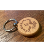 HAMMS BEER THE BEAR IS BACK WOODEN KEYCHAIN - £5.72 GBP