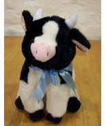 Applause CUTE BLACK &amp; WHITE COW 9&quot; Plush Stuffed Animal - $15.35