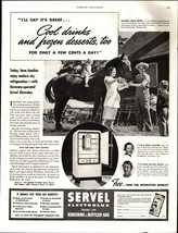 1938 Servel Electrolux gas refrigerator Vintage Print Ad nostalgic b9 - £19.22 GBP