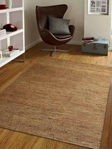 Glitzy Rugs UBSJ00067W0001A11 6 x 9 ft. Hand Knotted Sumak Jute Solid Rectangle  - £205.80 GBP