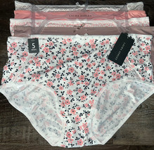 Laura Ashley ~ Women&#39;s Brief Underwear Panties Floral 5-Pair Polyester (E) ~ 2X - £22.09 GBP