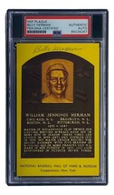 Billy Herman Autografato 4x6 Chicago Cubs Hof Placchetta Cartoline PSA/DNA - £37.33 GBP