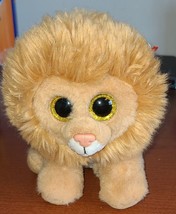 TY Beanie Babies Velvety Louie the Lion 7" Big Sparkling Eyes - $12.99