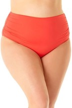 ANNE COLE Bikini Swim Bottoms High Waist Juicy Coral Plus Size 20W $64 - NWT - £10.78 GBP