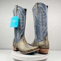 NEW Lane Skylight Blue Cowboy Boots Sz 9.5 Leather Western Snip Toe Tall... - $252.45