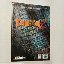 Turok 2 Seeds of Evil Instruction Booklet N64 Nintendo 64 Booklet Only  - $9.89