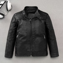Hight Quality New Style Leather Jacket Kids Boys Spring Autumn Pu Coat Jacket Fa - £84.56 GBP