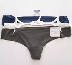 Tranquil &amp; True Womens Size 1X Thong Underwear Matte Microfiber Solid 3 ... - $14.01