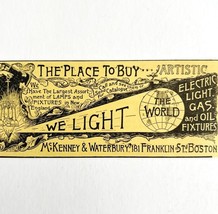 McKenney &amp; Waterbury Light Fixtures 1894 Advertisement Victorian Boston ... - $19.99